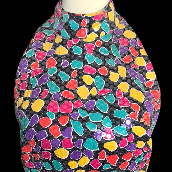 Vintage 1980s Morton Myles sequin dress - Picture 4 of 10